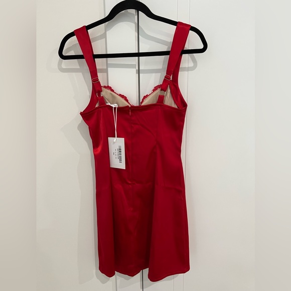 Red Satin Dress - Picture 7 of 9